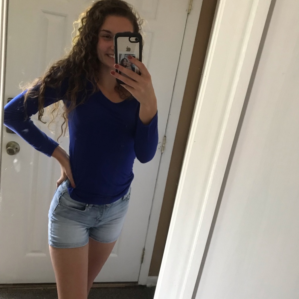 SAY ANYTHING: ROYAL BLUE BLOUSE